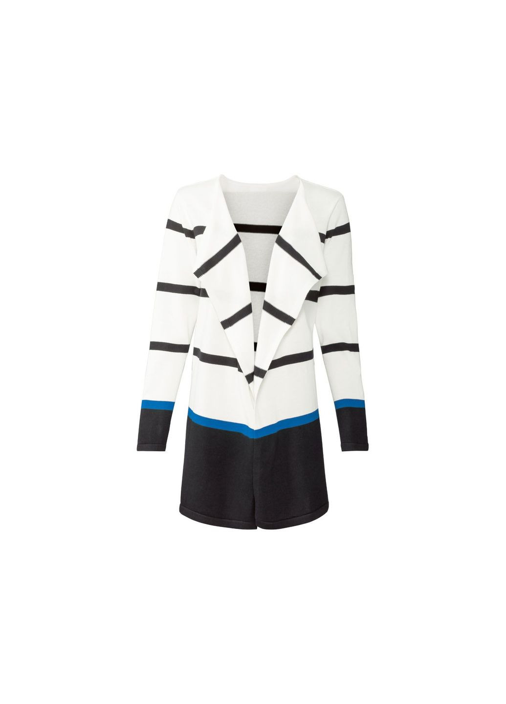 Кардиган подовжений для жінки LIDL 328699 чорно-білий Esmara (315321281)