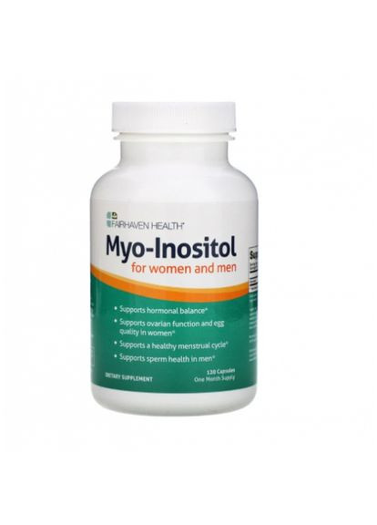 Мио-инозитол, для женщин и мужчин,, 120 капсул (FHH-00075) Fairhaven Health (266039083)