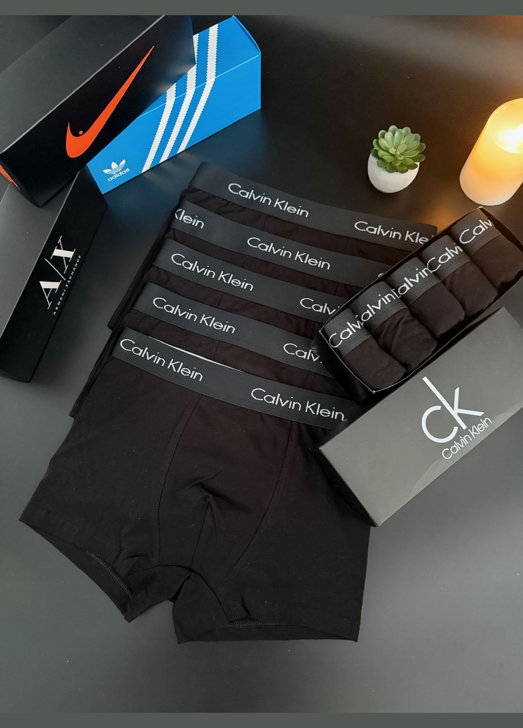 Труси чоловічі 5шт чорних . чоловіча білизна No Brand (331162434)