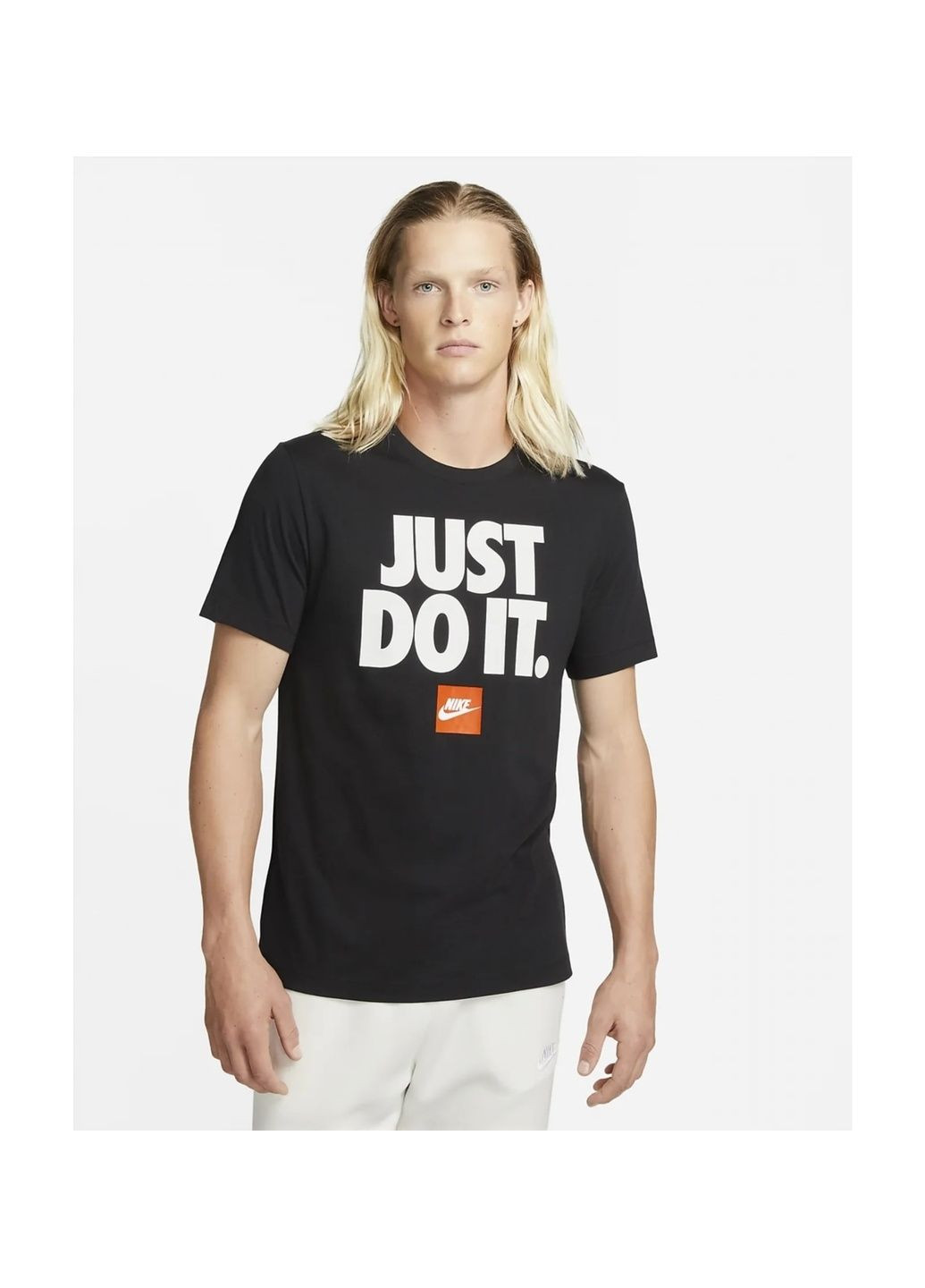 Черная мужская футболка sportswear just do it verbiage black dz2989-010 Nike