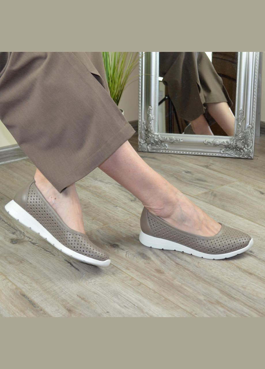 Женские балетки спортивные женские со сквозной перфорацией, цвет визон. 37 размер Vasha para | комбинированные (338794159)