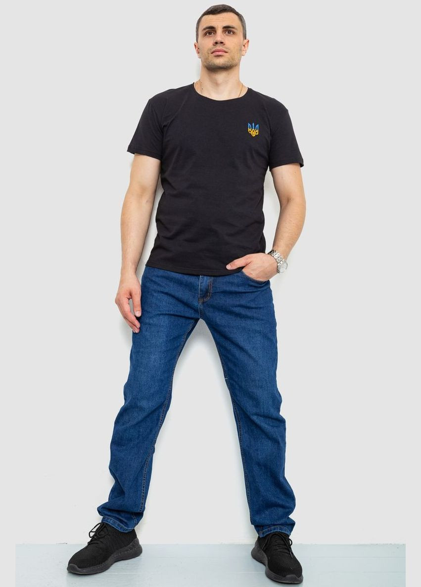 Чорна футболка чоловіча патріотична Ager 226R036