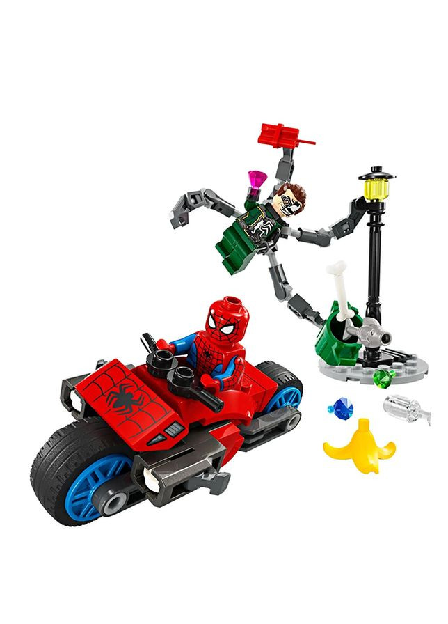 Конструктор Погоня на мотоциклах Людина-Павук vs. Доктор Восьминіг колір різнокольоровий ЦБ-00241994 Lego (282818331)