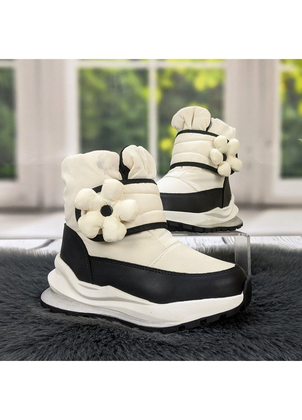 Бежевые повседневные зимние ботинки детские зимние для девочки Kimboo