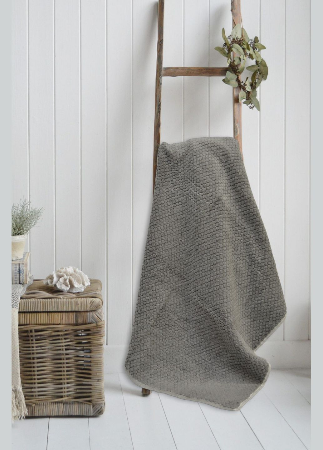 Рушник махровий SB-3 70х140 см Kayra темно-сірий