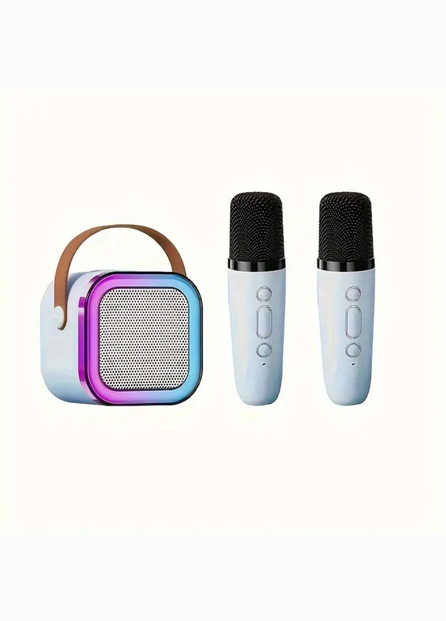 Дитяча бездротова колонка та 2 мікрофони з RGB підсвічуванням CKS K12 (291885661)
