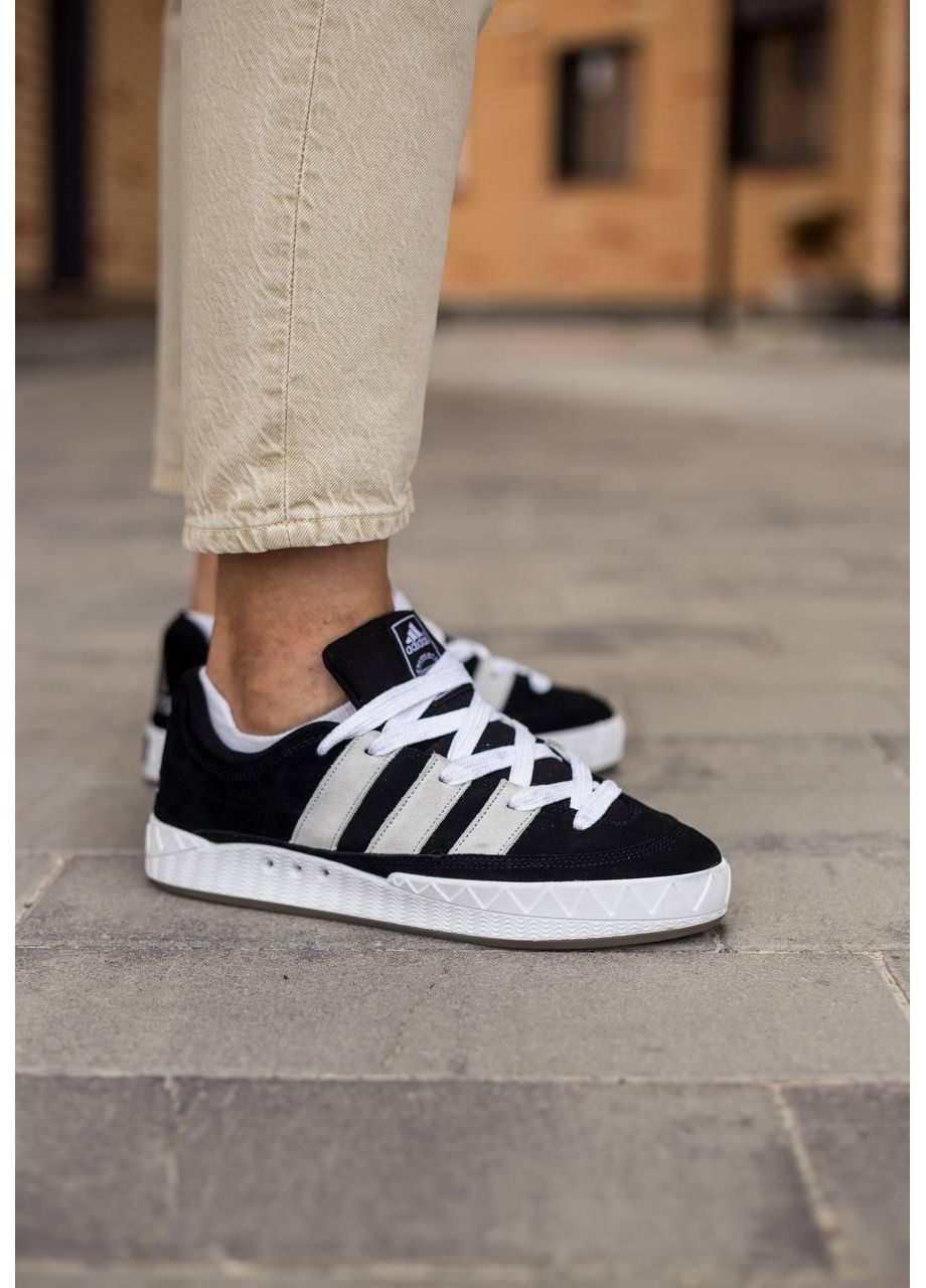 Чорні Осінні кросівки чоловічі adidas adimatic black white v2 адідас адіматік No Brand