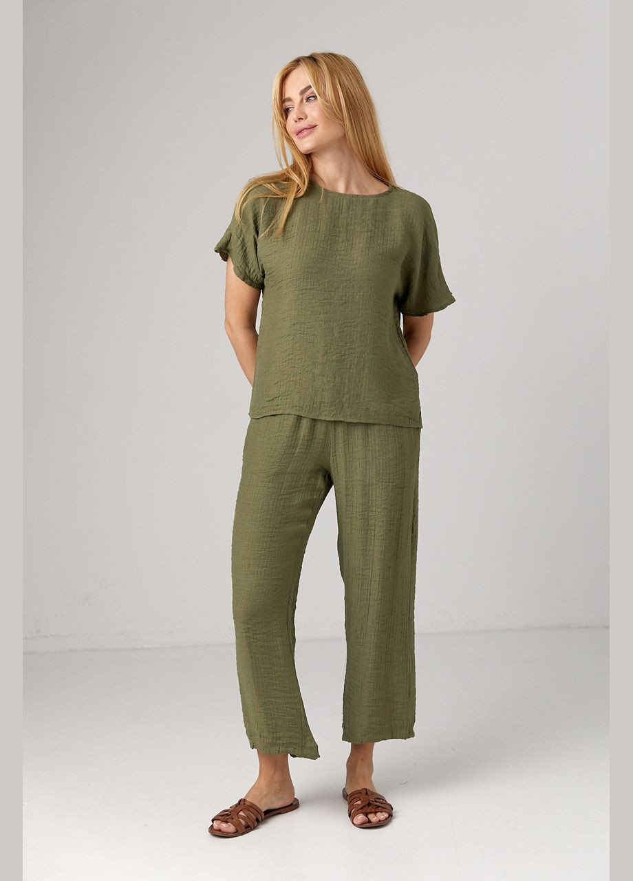 Літній костюм з брюками та футболкою Lurex (295185305)