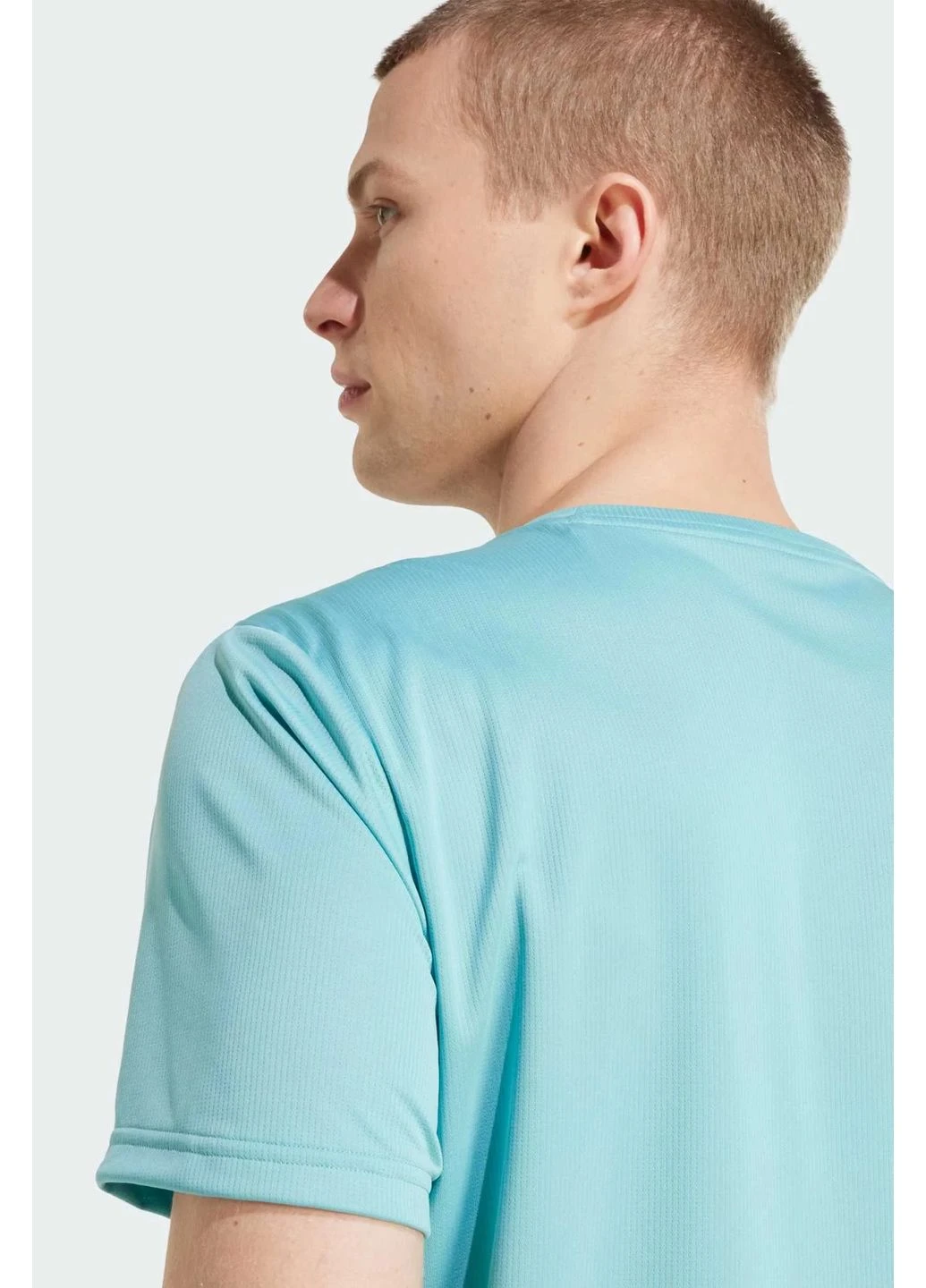 Бирюзовая футболка run it turquoise jm5754 adidas