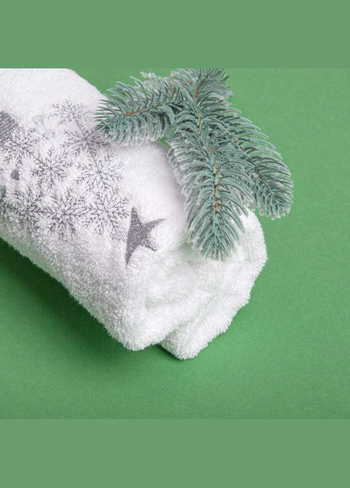 Набір новорічних рушників – махровий із вишивкою та вафельний, 50х90 см, 2 шт IDEIA (342128274)