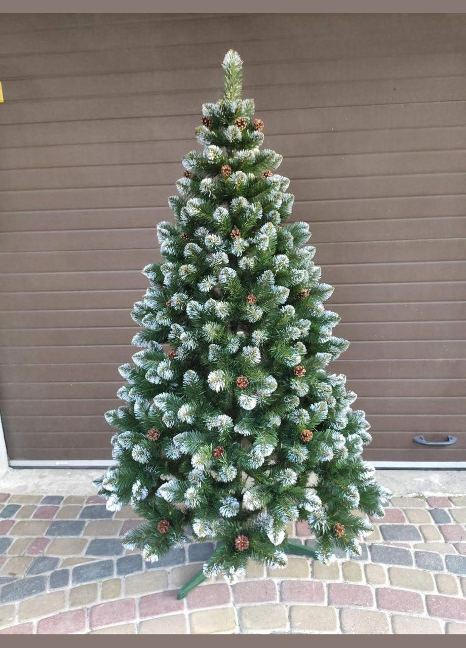 Элитная 2м с шишками елка зеленая искусственная новогодняя ель праздничная декоративная No Brand (305844450)