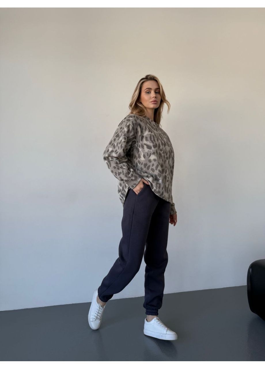 Костюм 411 турецкая трехнить на флисе,не кашлатится,кофта и штаны Україна (369589105)