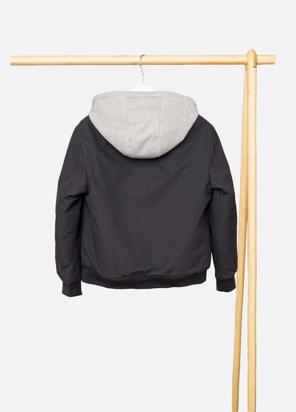 Темно-серая демисезонная куртка-бомбер для мальчика цвет темно-серый цб-00267734 SANMAO