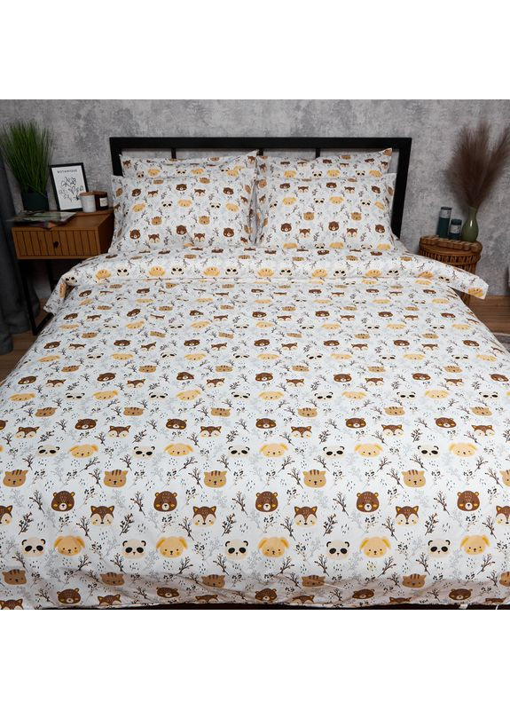 Комплект постільної білизни Бязь Gold Люкс «» Євро 200х220 наволочки 4х70х70 (MS-820006419) Moon&Star Jungle Joy (356113155)