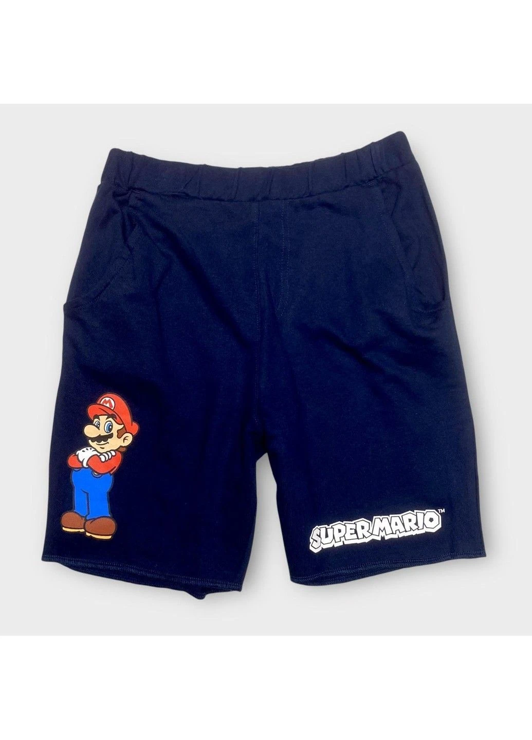 Шорты хлопковые детские на мальчика Супер Марио Super Mario, синие Pepperts (391290203)