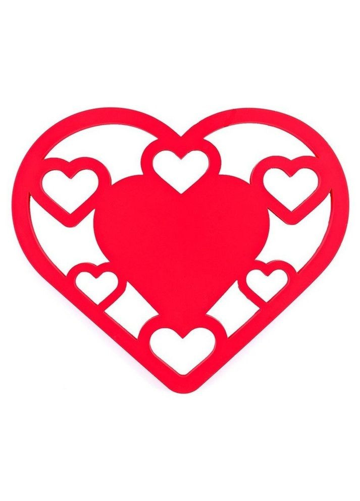 Підставка під гаряче Amour GP-0296 20х17х0, 5 см червона Gipfel Серце (317559550)
