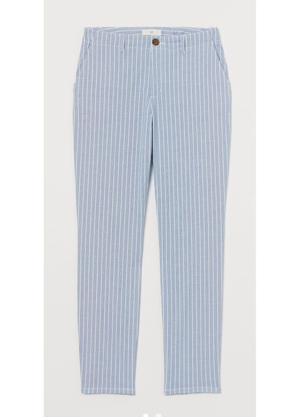Женские хлопковые штаны чинос Н&М (57482) XS Голубые H&M (297437407)