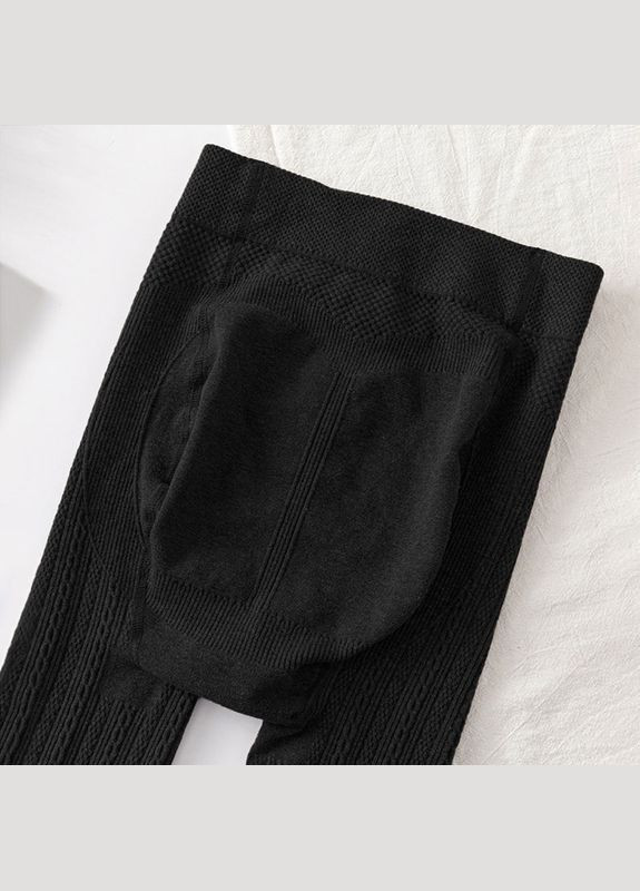 Колготки с текстурными узорами 300 DEN черные One Size No Brand (333968689)