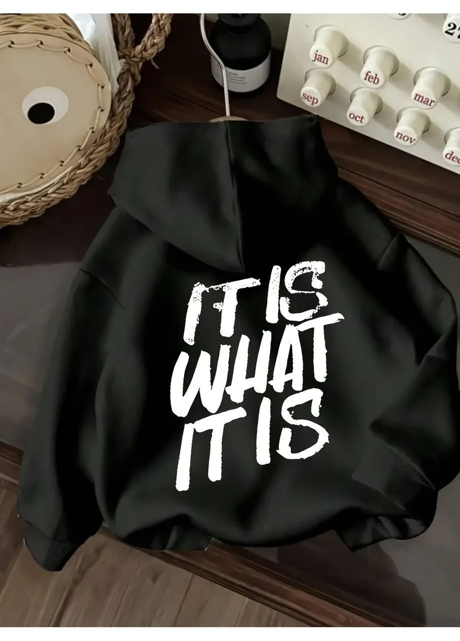 Худі жіноче, світшот чорний, модна толстовка 2700322478 розмір No Brand (351372799)