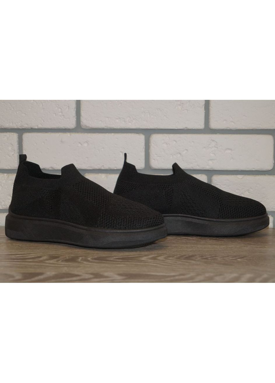 Кроссовки женские текстильные черные MaiNelin чёрные демисезоны (282620164)