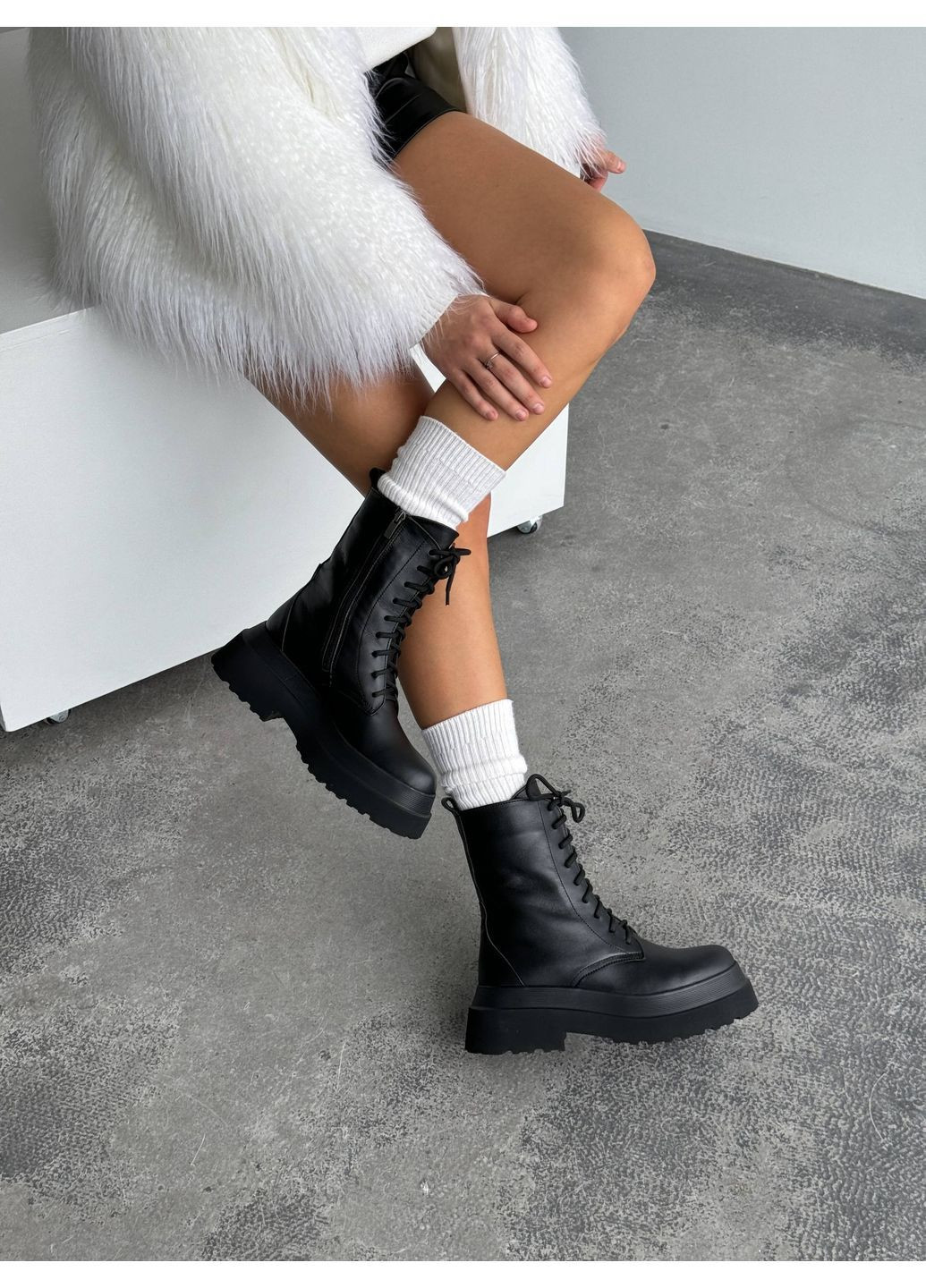 Зимові шкіряні берці Helen (365778631)