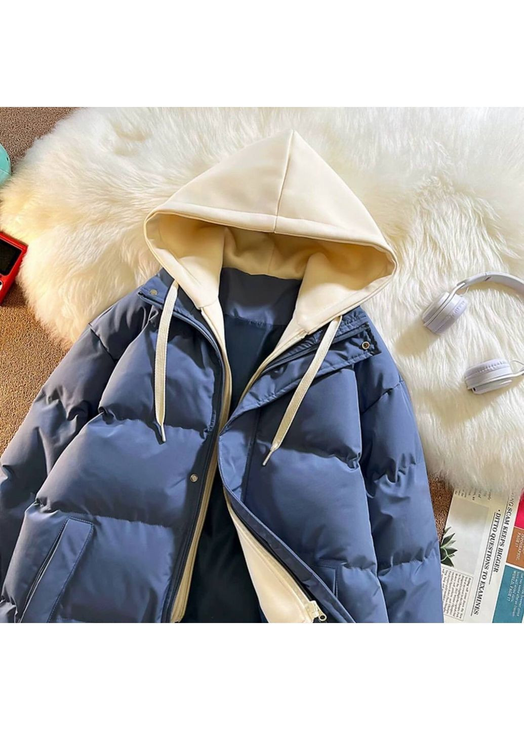 Синий зимний Пуховик Україна