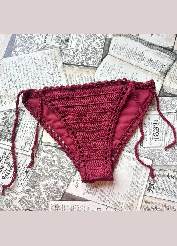 Бордовые купальные трусики Primark