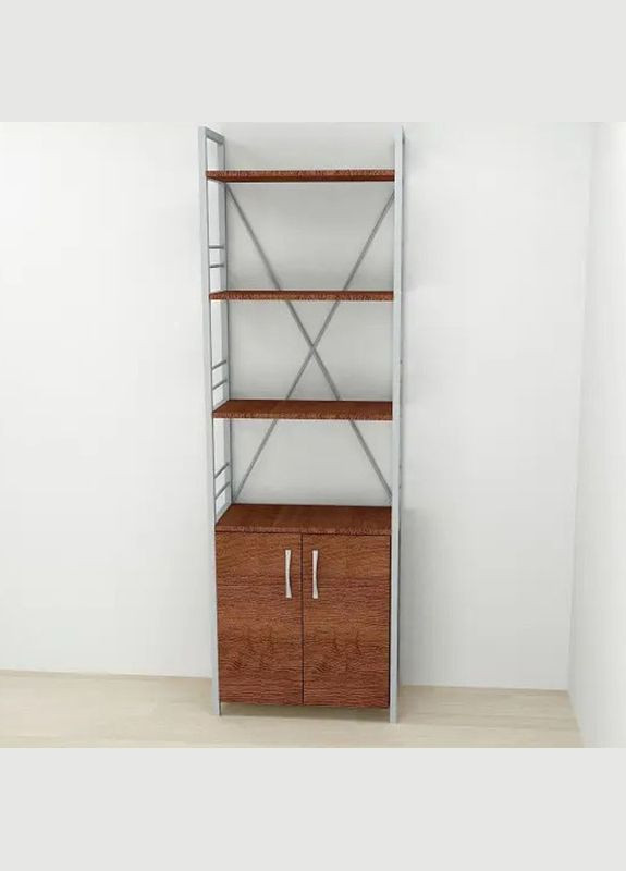 Этажерка 4/60 Серии Конект с тумбой 179x60x28 Серый ДСП Венге (FRD-105539) Ferrum-decor (351358657)