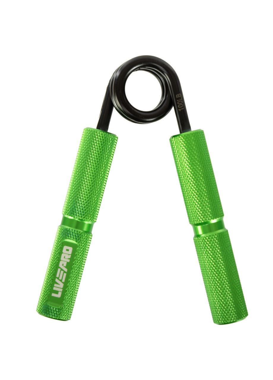Эспандер кистевой пружинный Bone Crusher 1штука LP8285-100LB (алюминий, погрузка 45кг, зеленый) LiveUp (354703507)