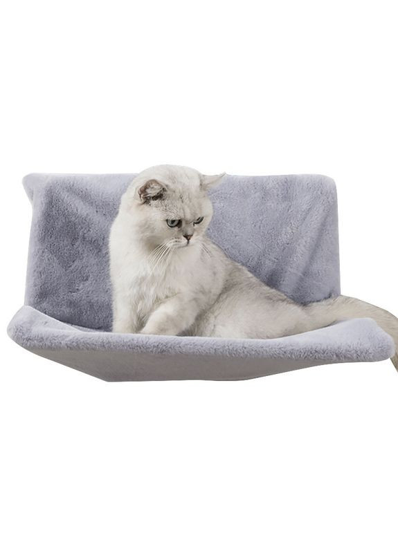 Лежанка підвісна 45*30cm для котів кріплення гачки 1003 Gray Lesko (350349339)