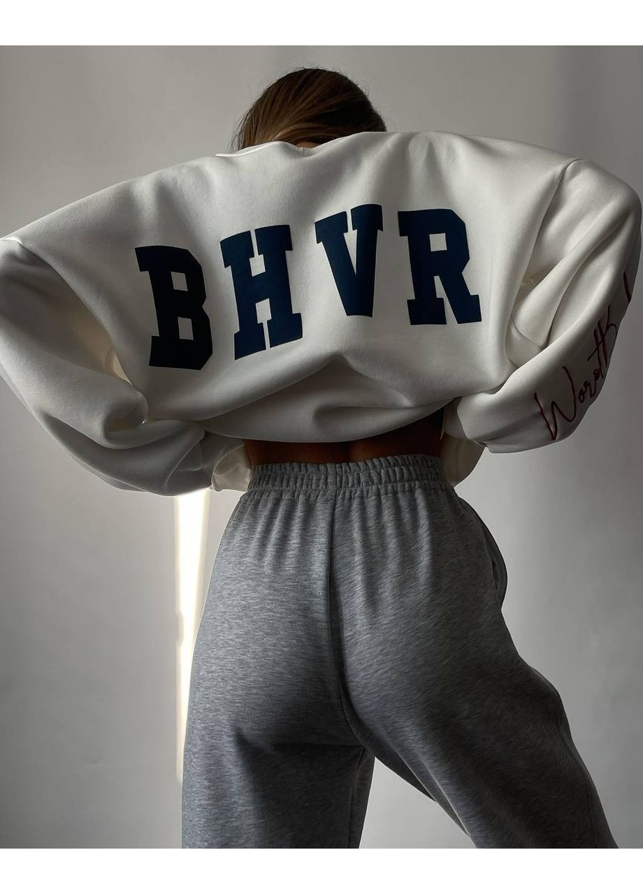 Молочный свитшот женский стильный — замер в описании DK/DL Мода без кордонів рисунок без декора (366527103)