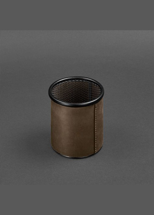 Стакан для ручок у шкіряному чохлі темно-коричневий Crazy Horse (A-027817) BlankNote (330144411)