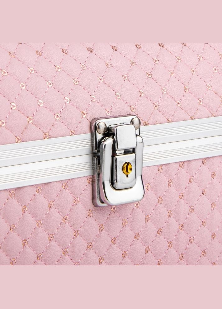 Кейс-шкатулка металева зі шкірозамінником Рожевих перлів 22х15х19 см 9206-004 Lefard (346152235)