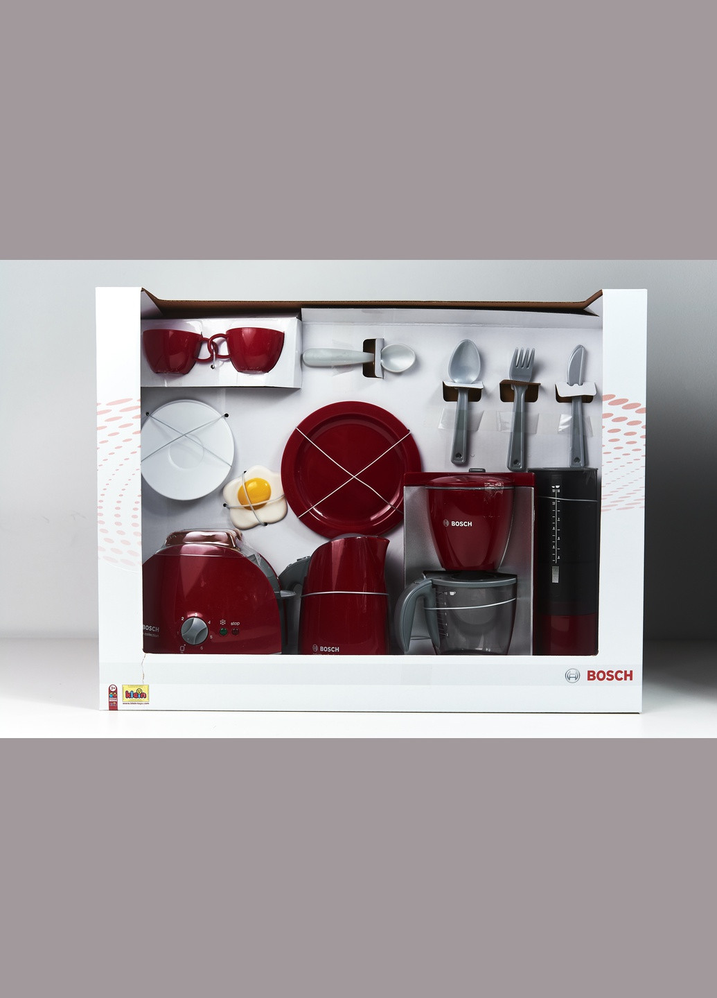 Іграшковий набір для сніданку Klein з тостером, кавоваркою, чайником та імітацією їжі 9564 (9048) Bosch (263433637)