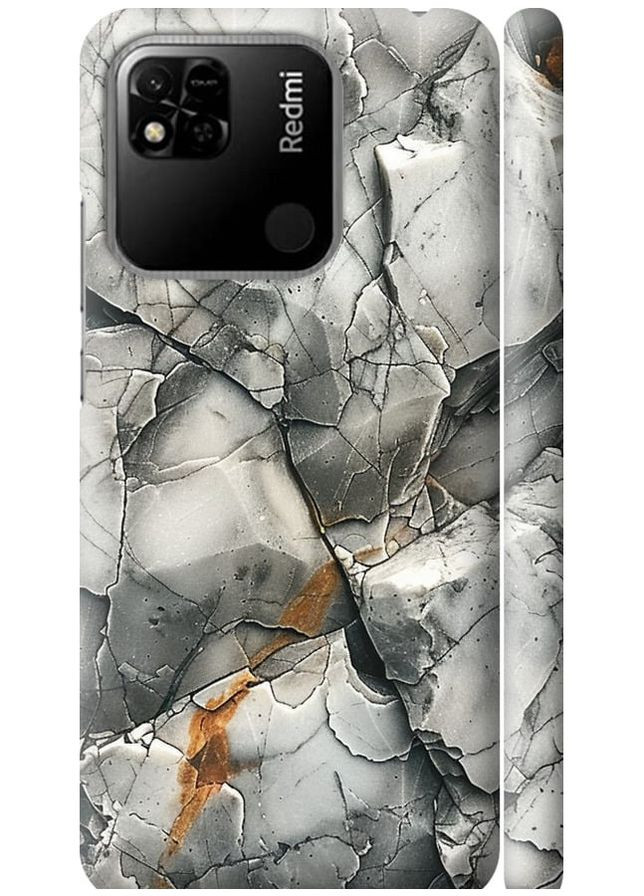 3D пластиковый матовый чехол 'Серый мрамор' для Endorphone Xiaomi Redmi 10A (285113279)