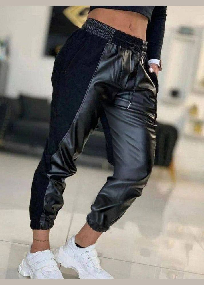 Жіночі штани джогери колір чорний р.50/52 449594 New Trend (282927934)