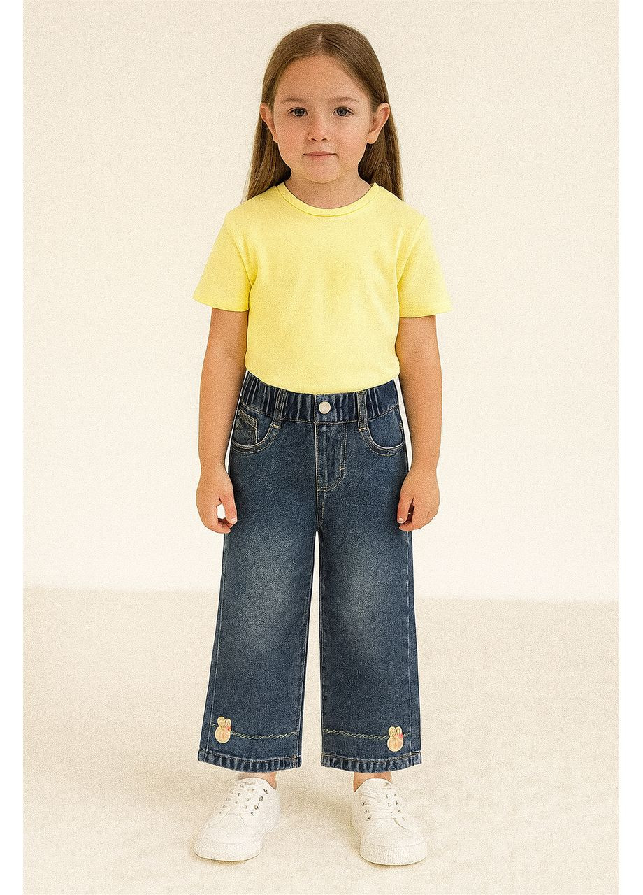 Дитячі джинси палаццо для дівчинки сині (5530) 140 Kai-Kai (360964855)