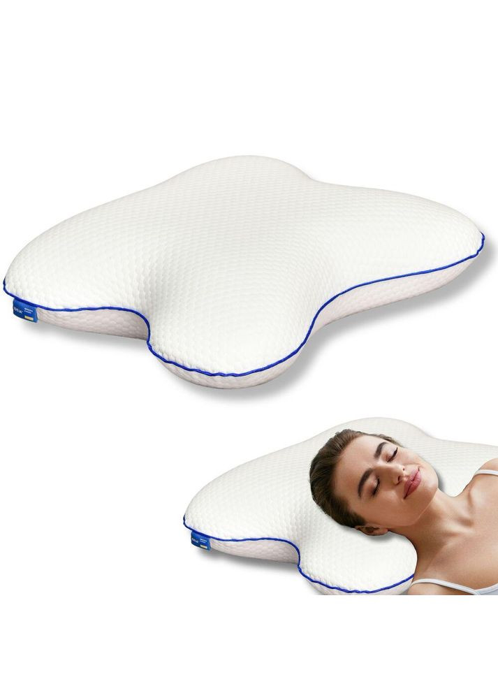 Подушка ортопедическая 58х50х12 см мемори висколистик пена с эффектом памяти с наволочкой на молнии IDEIA (334726817)