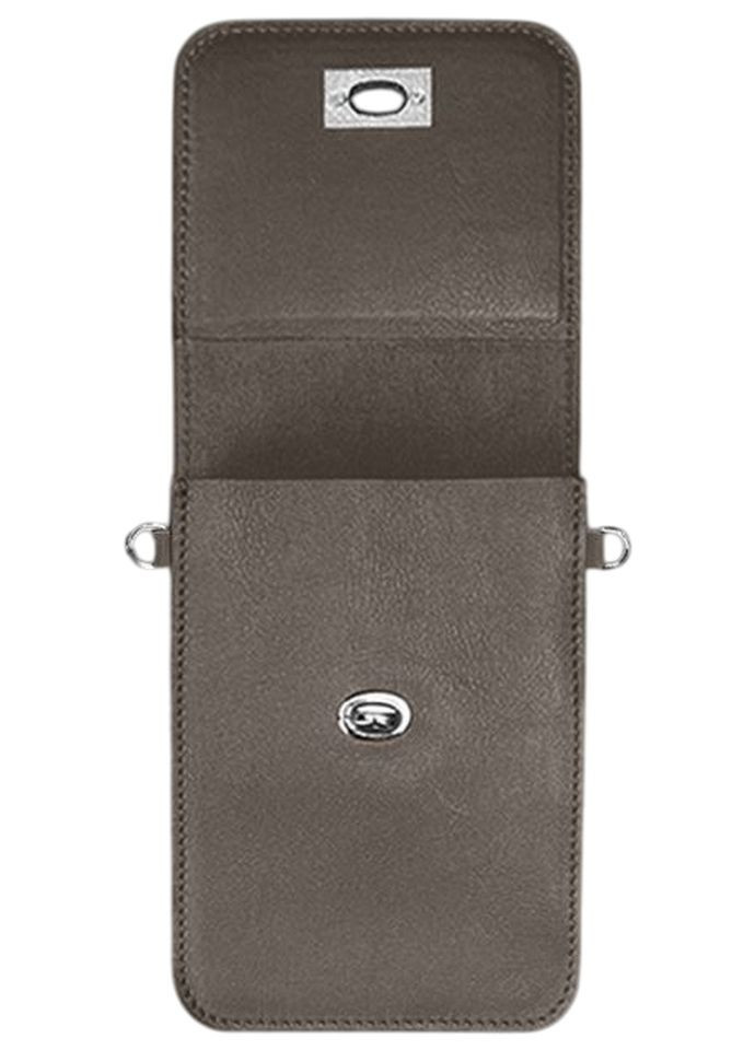 Сумка клатч через плечо женская из натуральной кожи для телефона и для документов маленькая Темно-бежевый 38292 BlankNote (355245407)