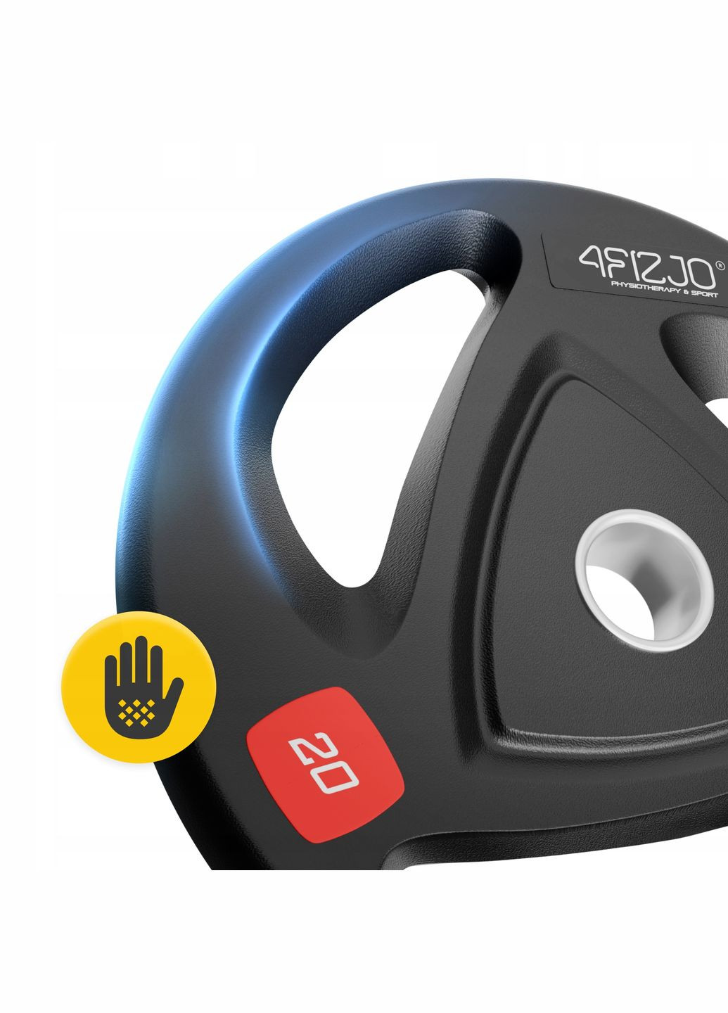 Диск олимпийский 1 x 20 кг 51 мм металлический, прорезиненный Black () 4FIZJO P-5905973401296 (341528818)