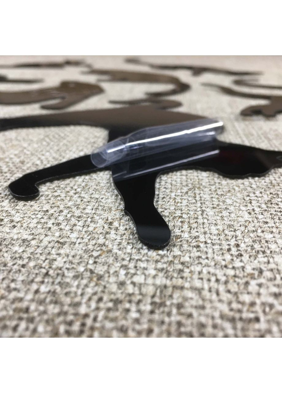 Глянцева наклейка настінна акрилова для декору Котики 8 шт. Чорний Ваша Світлість (366334706)