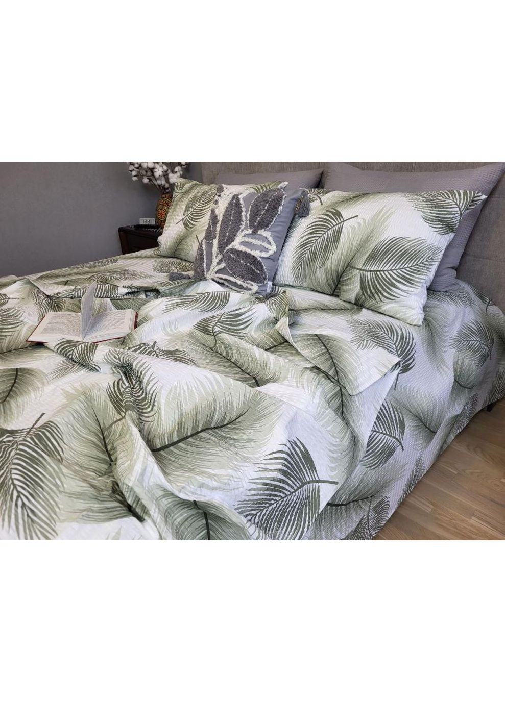 Постільна білизна з резинкою Осман, ранфорс гофра (жатка) Двухспальний розмір, наволочки 70/70 No Brand (363189972)