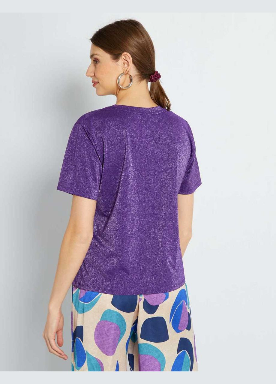 Фиолетовая футболка,фиолетовый-серебристый, Kiabi