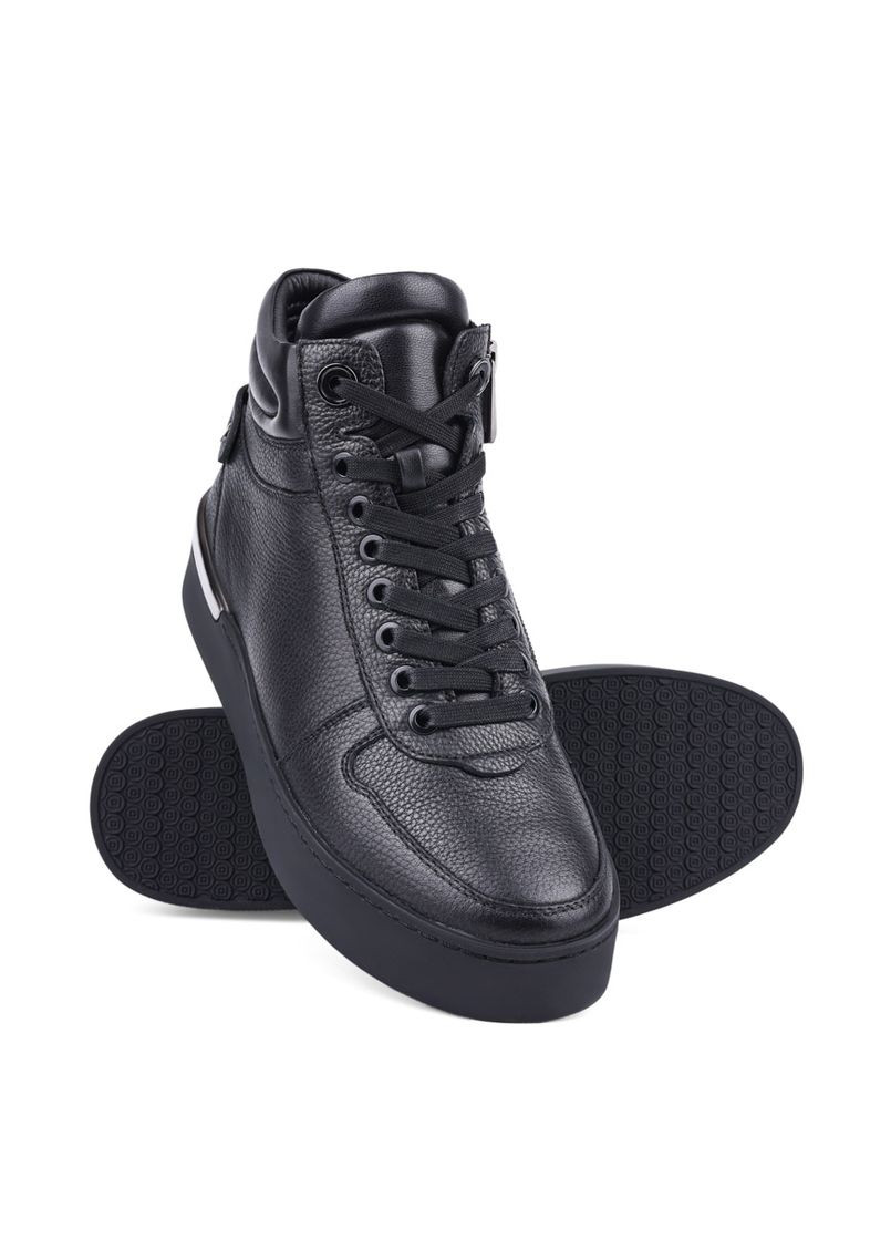 Зимние женские ботинки 2418-0402-1 черная кожа Attizzare