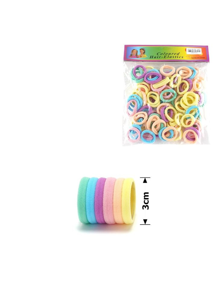 Набор резинок для волос микрофибра коричневая 2,6см 100шт (30593) No Brand (347245497)