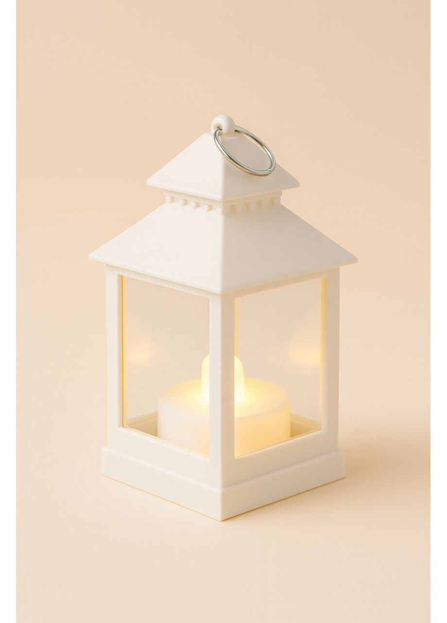 Світильник-ліхтарик маленький декоративний з LED свічкою, 9.5 см No Brand (357205472)