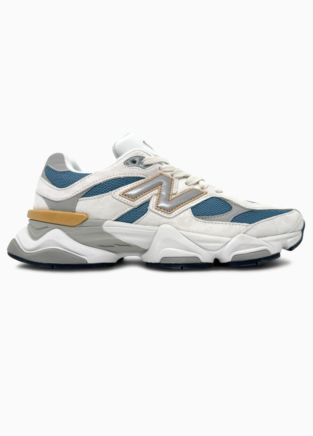Бежевые демисезонные кроссовки мужские и женские new balance 9060 beige blue | нью беланс 9060 бежевые No Brand