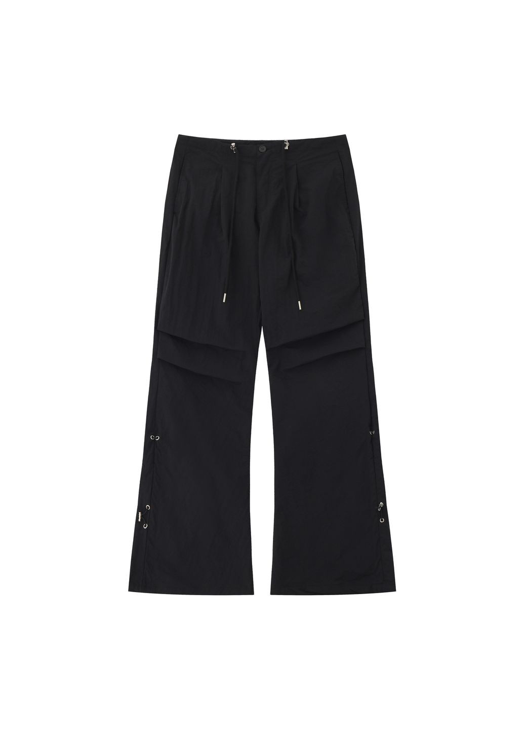 Спортивні штани карго на зав'язках чорні No Brand (307930879)