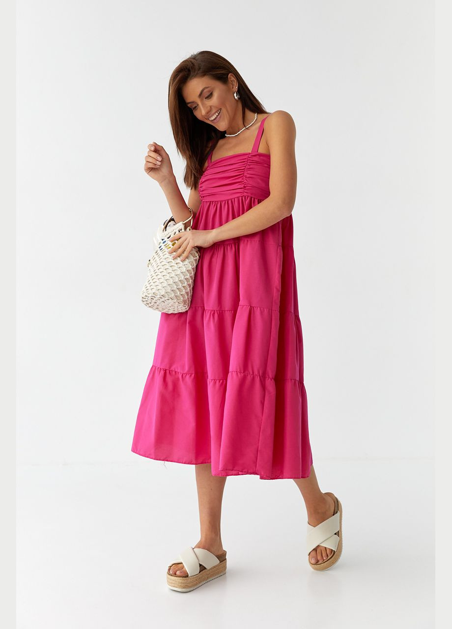 Сарафан міді з драпіруванням на полочці Liton (296909073)