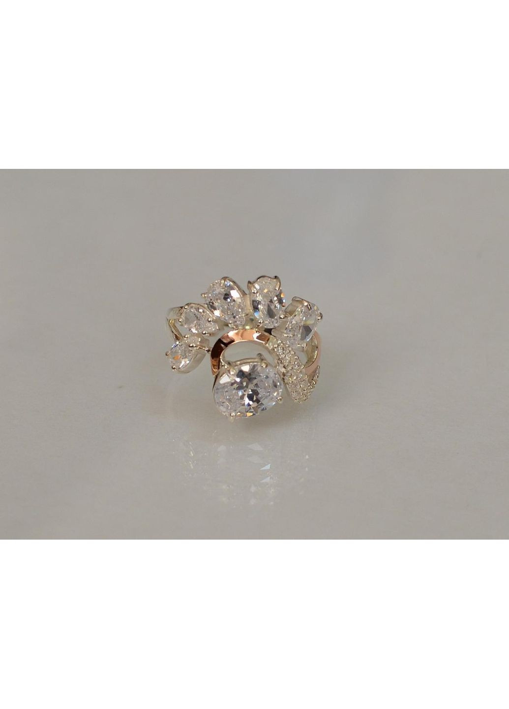 Серебряная кольца с золотыми вставками Silver Style (367268317)